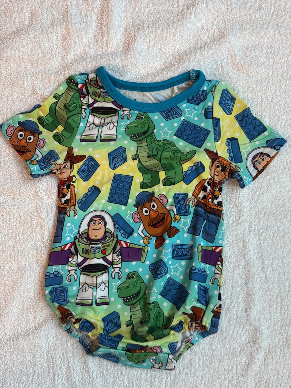 BAMBOO Toddler One-Piece Bodysuit in Teal, Blue, Green